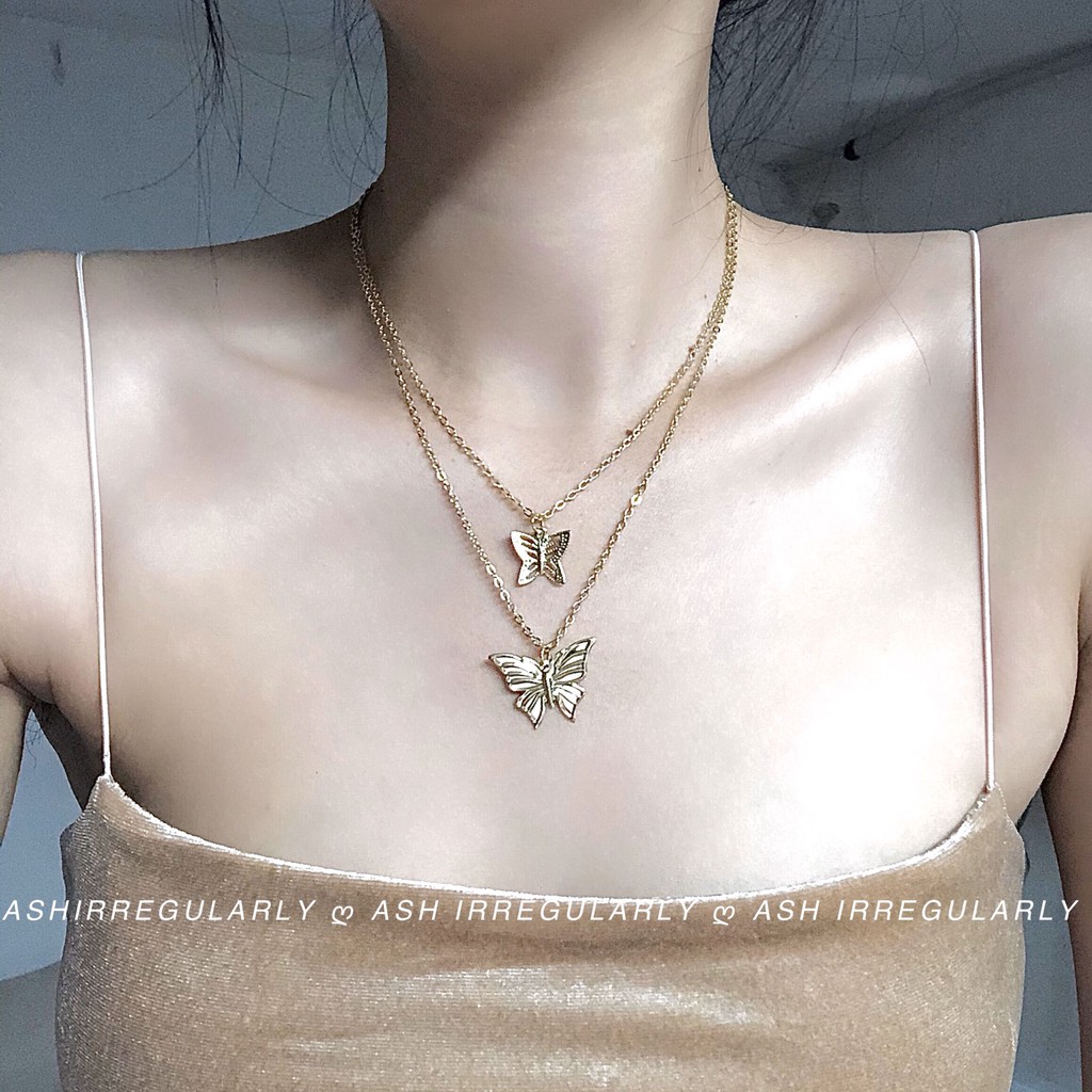 Vòng Cổ Mặt Hình Bướm Phong Cách Hàn Quốc Cho Nữ