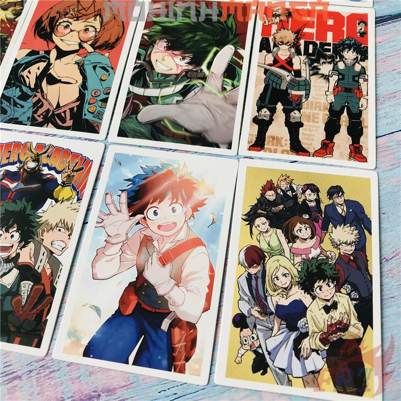 Lomo card hộp 30 thẻ truyện My hero academia Học viện siêu anh hùng poster card Bakugo Midoriya All Might Shoto Todoroki