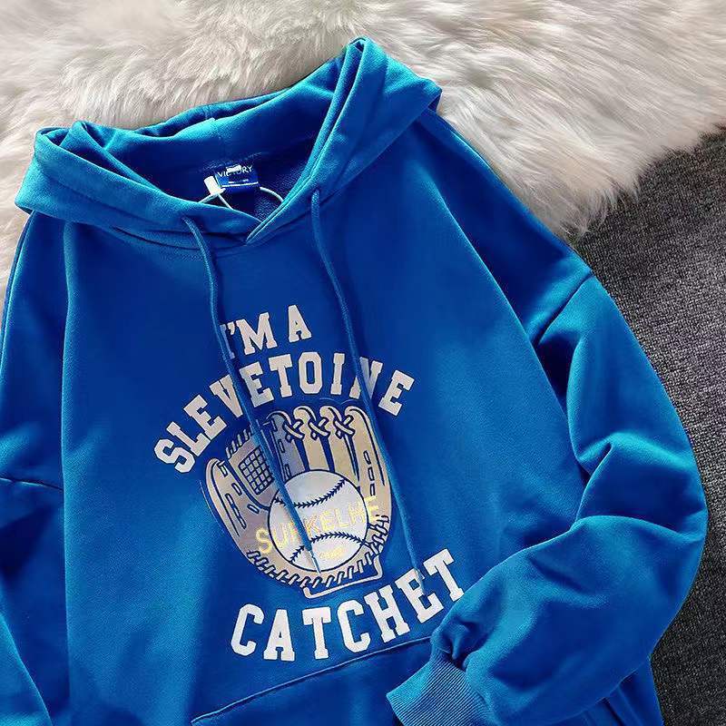 Áo Hoodie Dáng Rộng In Họa Tiết Kiểu Retro Mỹ Cá Tính Cho Nam