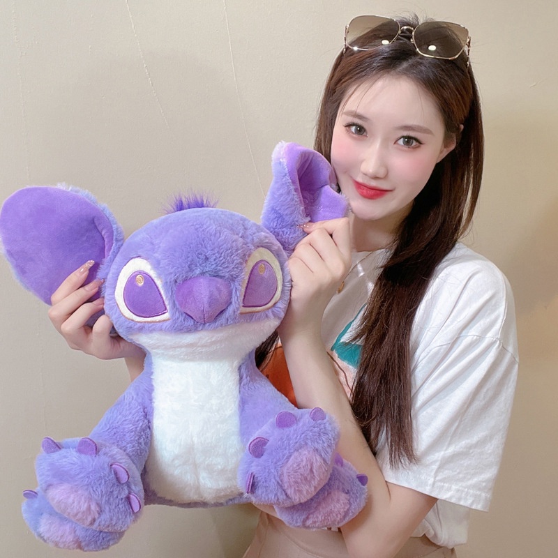 Gấu Bông Teddy Stitch Màu Tím Bằng Cotton Mềm Mại Dễ Thương Dùng Làm Quà Tặng Sinh Nhật / Valentine