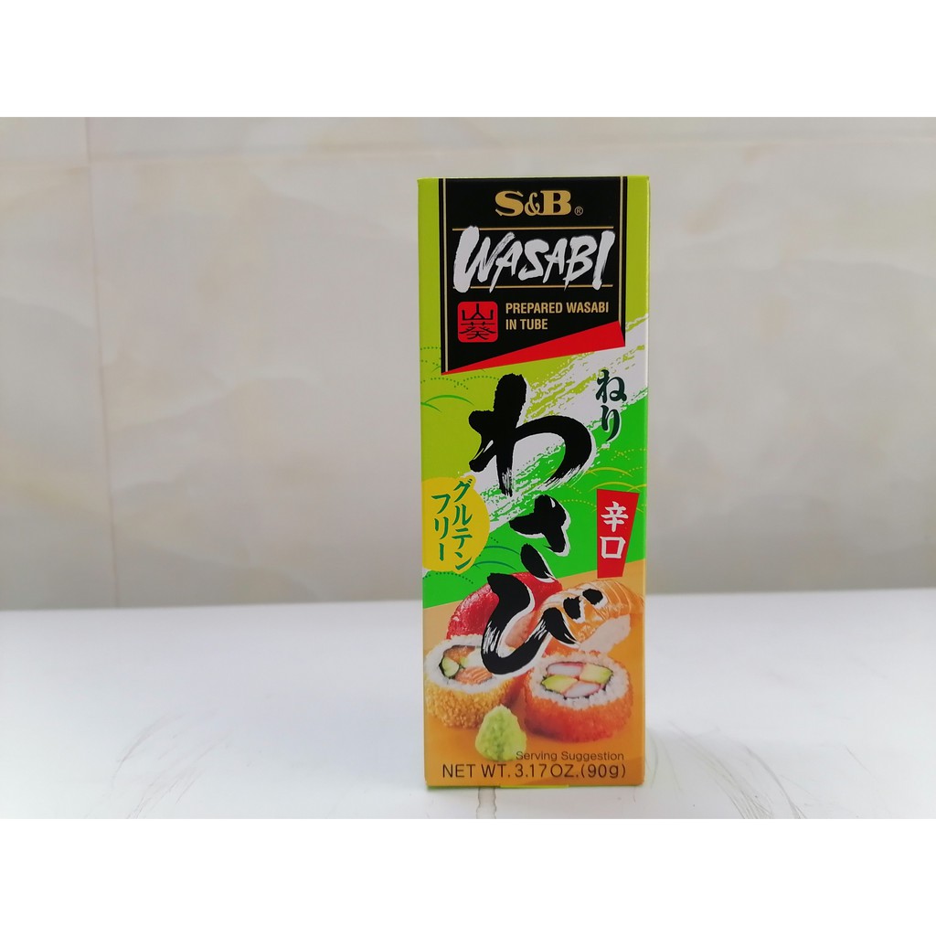 [HỘP LỚN 90g] MÙ TẠT XANH [Japan] S&amp;B Prepared Wasabi in tube (bph-hk)