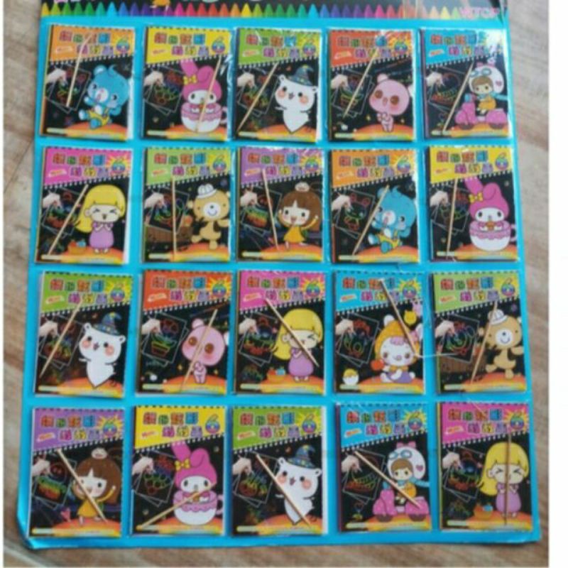 Vỉ ảnh cào tăm cho bé siêu thích