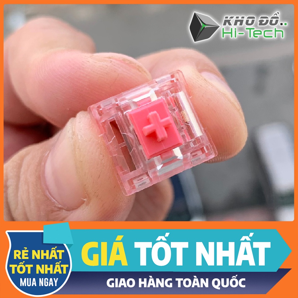 Switch KTT Strawberry đã lube mượt mà 💖 𝘍𝘳𝘦𝘦𝘴𝘩𝘪𝘱 💖 KTT dâu linear | công tắc bàn phím cơ | housing xuyên led