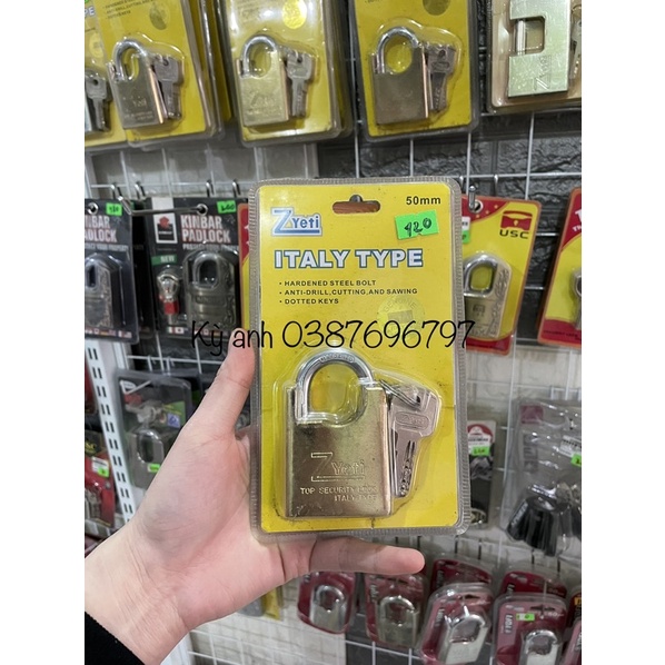 Khoá zyeti chống cắt chống trộm chuẩn hãng italy 50mm 60mm