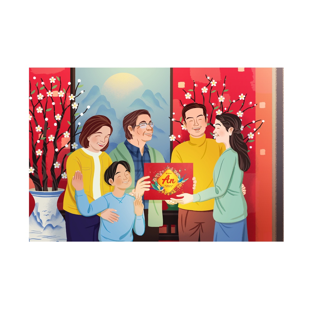 Bộ Quà Tết Orion An II năm 2022 Hộp 928,7g - Có kèm túi giấy | BigBuy360 - bigbuy360.vn