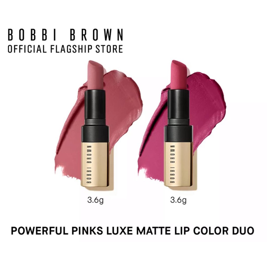Tách set son Bobbi Brown Luxe Matte Lip Color -  Powerful Pinks Set