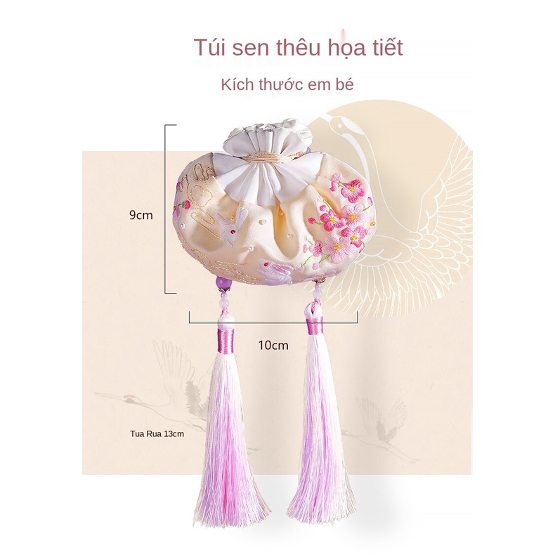 Set nguyên liệu thêu bùa hộ mệnh làm phụ kiện trang trí túi tùy chọn họa tiết
