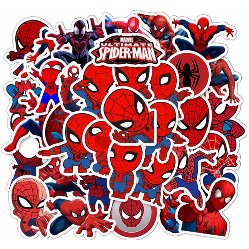 Miếng Dán Trang Trí Chống Thấm Nước Hình Marvel Avengers Spiderman Iron Man Batman Dành Cho Hành Lý