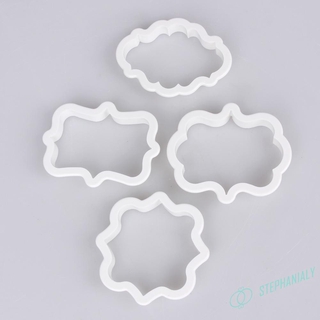 4pcs Plastic Pastry Cookie Biscuit Cutter Cake Decorating Mold Tool