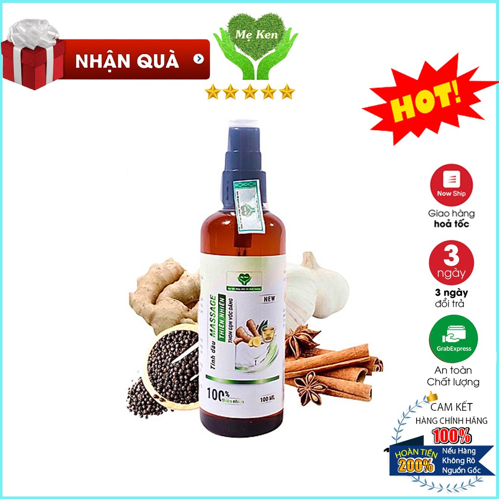 Tinh Dầu Massage Hủy Mỡ Thon Gọn Vóc Dáng Mẹ Ken 100ml - Hủy Mỡ Eo Đùi Bắp Tay Chân