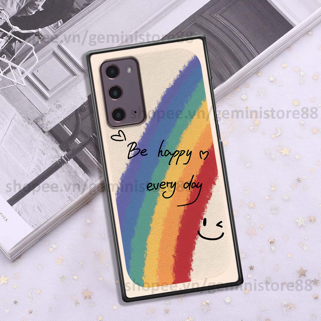 Ốp Samsung Note 20 in hình cô gái be happy trẻ trung cá tính năng động