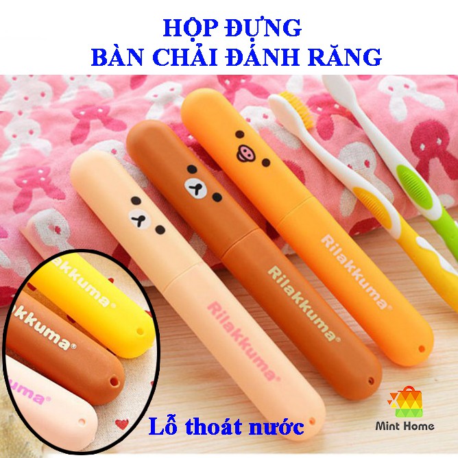 Hộp đựng bàn chải đánh răng đi du lịch hình gấu Rilakkuma