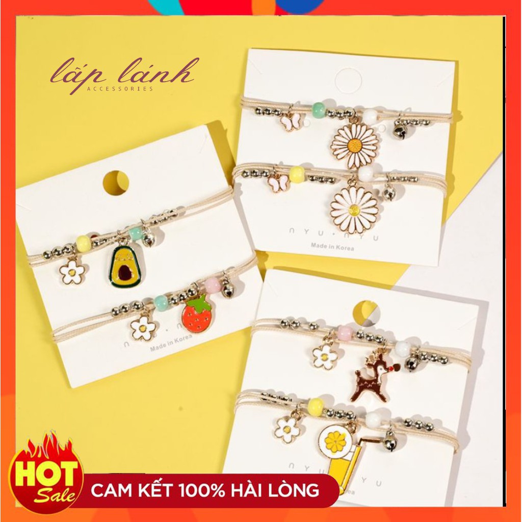 [Có sẵn] VÒNG TAY GỐM SỨ HANDMADE ĐÍNH CHARM DỄ THƯƠNG HÌNH TRÀ SỮA TRÀ CHANH QUẢ DỨA BÌNH SỮA NHẬT BẢN VT04