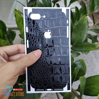 Miếng dán mặt lưng iphone giả da cá sấu full viền cao cấp