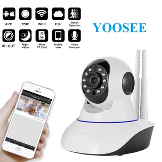 Camera IP Wifi giám sát báo động 2 ăng-ten AW08 (Trắng)
