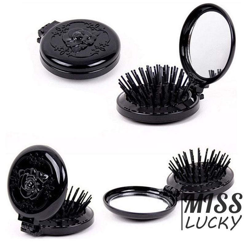 Lược gấp có gương kiểu dáng thời trang cá tính cho nữ