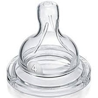 Núm ty Avent lượng sữa chảy nhanh 4 lỗ (cổ rộng, 6M+)