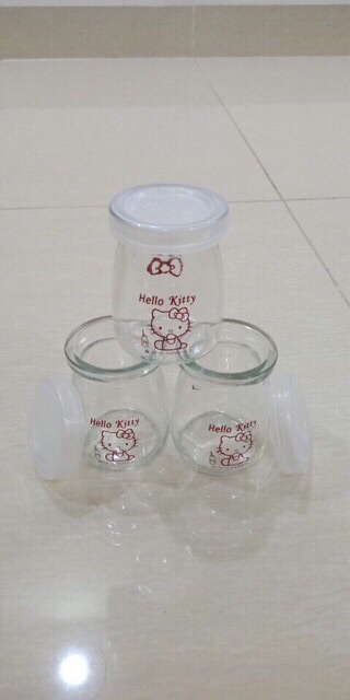 Hộp 12 Hũ làm sữa chua thuỷ tinh(trắng trơn và hình)