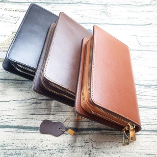 [Da thật] Clutch cầm tay nam da bò thật 2 ngăn khóa CL124 - 100% da bò thật, BH 3 năm