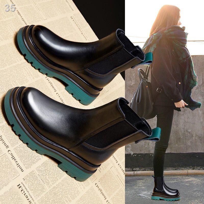 ∋✔♂Martin boots nữ phong cách Anh 2021 mới bốt ống khói mùa thu và đông giày bùng nổ Chelsea ngắn xuân đơn