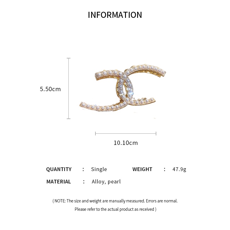 DREJEW Kẹp tóc đính ngọc trai và kim cương giả sang trọng phong cách Hàn Quốc