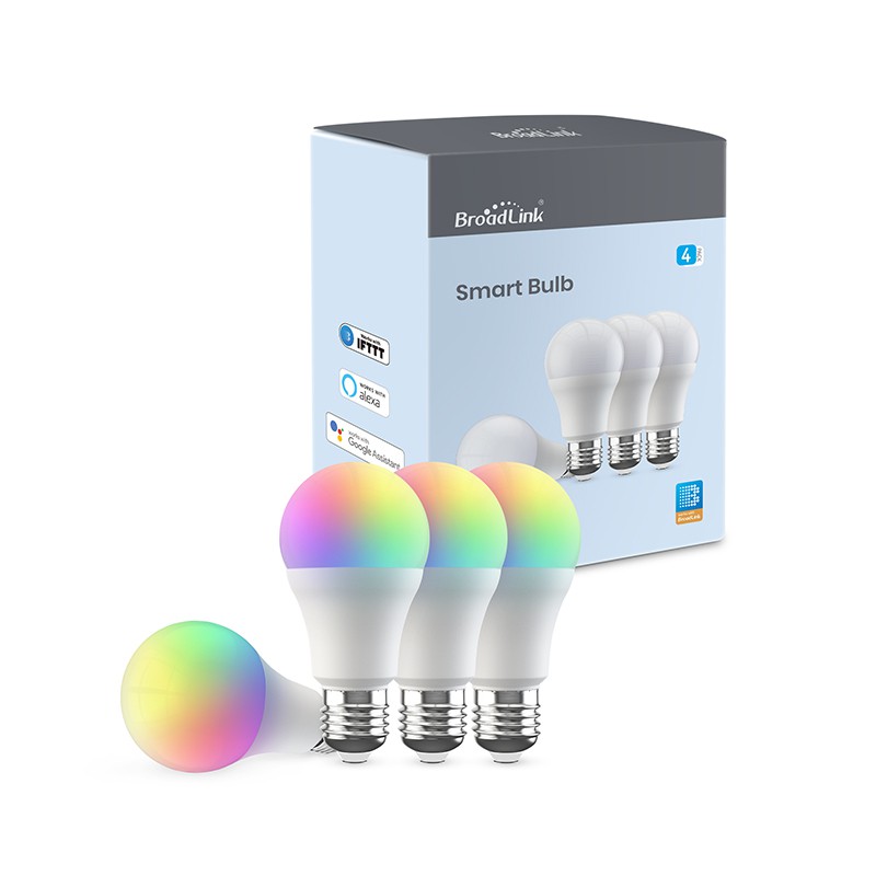 【Ready Stock】 New BroadLink LB27R1/LB26R1 220V Wi-Fi Smart RGB LED Bulb works with Alexa and Google Home 【Rauun】