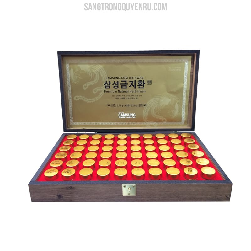 An Cung Bổ Não Samsung Gum Jee Hwan Premium Natural Herb Hwan Hộp Gỗ 60 viên