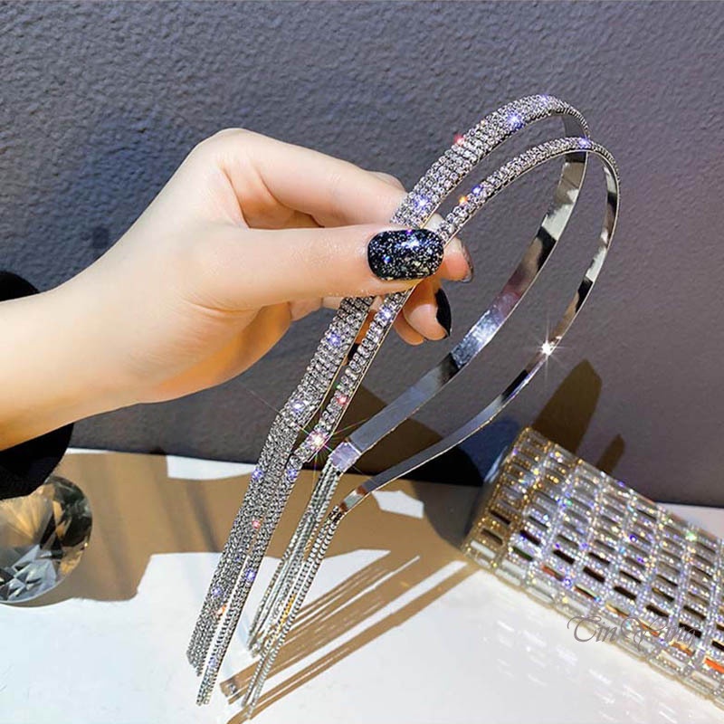 GETNOIVAS Kẹp Tóc Tua Rua Dài Đính Kim Cương Giả Phong Cách Cổ Tích Dễ Phối Đồ Mặc Hàng Ngày Cho Nữ