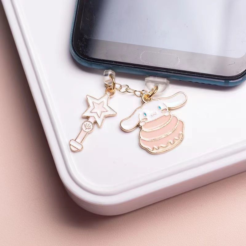 Nút Cắm Chống Bụi Cho Lỗ Cắm Sạc Điện Thoại Di Động Hình Chú Chó Cinnamon