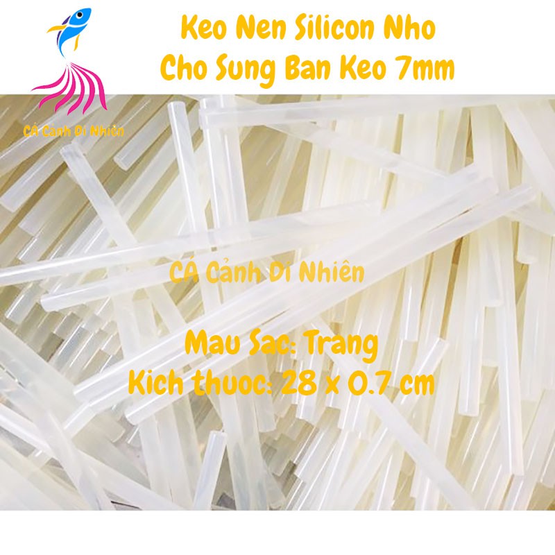 Keo nến silicon nhỏ 7mm dài 28 cm màu trắng cho súng bắn keo 20w