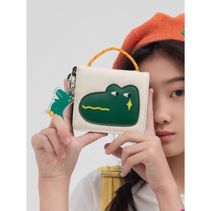 Hàng Mới Về Mới Ví Da PU Ngắn Nhiều Ngăn Đựng Thẻ Họa Tiết Hoạt Hình Dễ Thương Chất Lượng Cao Ruosu Hàng Mới 2022