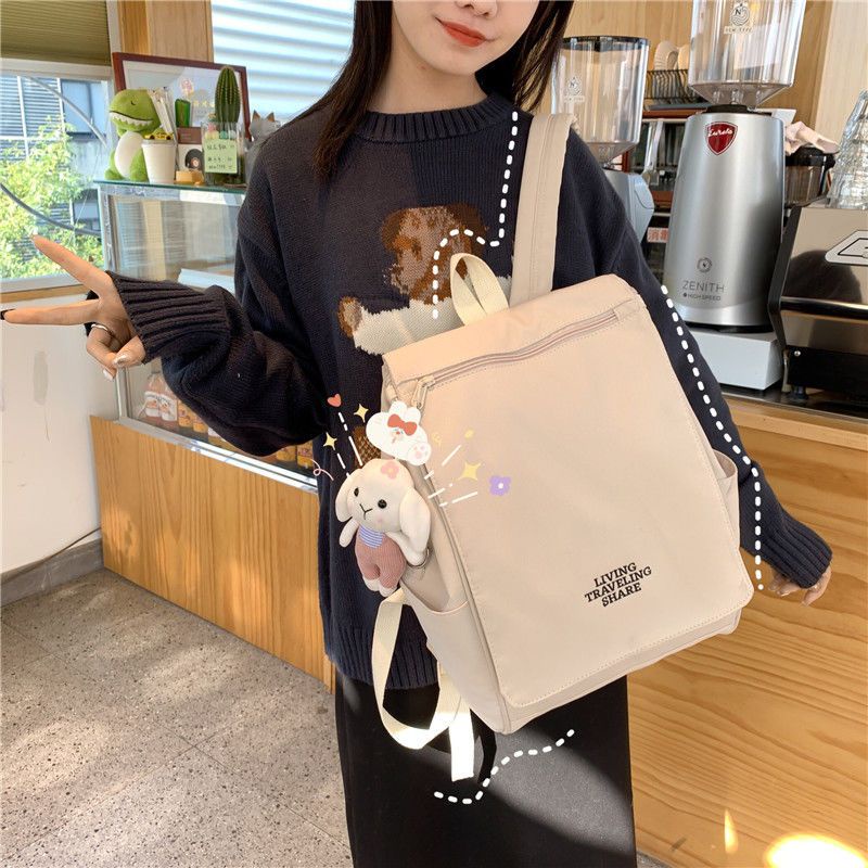 Ba lô học sinh phong cách Harajuku đơn giản ba lô học sinh trung học sức chứa lớn vỏ sò