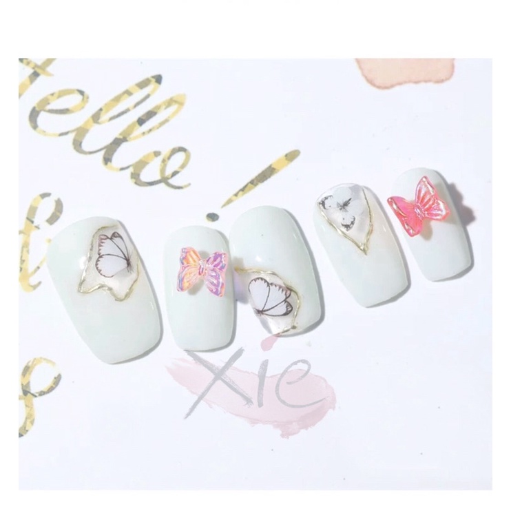 KHAY BƯỚM NHỰA XÀ CỪ 3D TRANG TRÍ MÓNG 🦋 - XIE dụng cụ nail&amp;mi 🦋