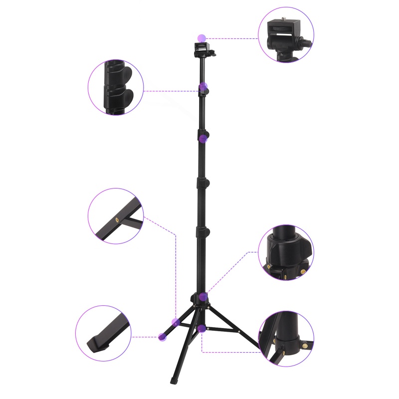 Giá Đỡ Ba Chân Mở Rộng Bằng Hợp Kim Nhôm Cho Điện Thoại Hỗ Trợ Quay Video Selfie