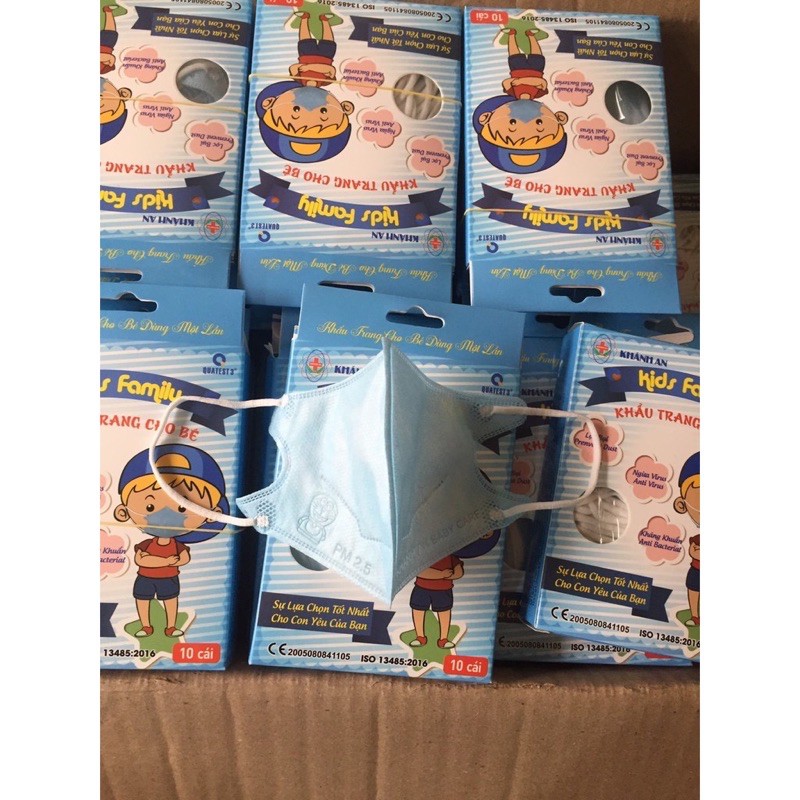 Khẩu trang 3D trẻ em Khánh An (Hộp 10 cái) Kids Family | BigBuy360 - bigbuy360.vn