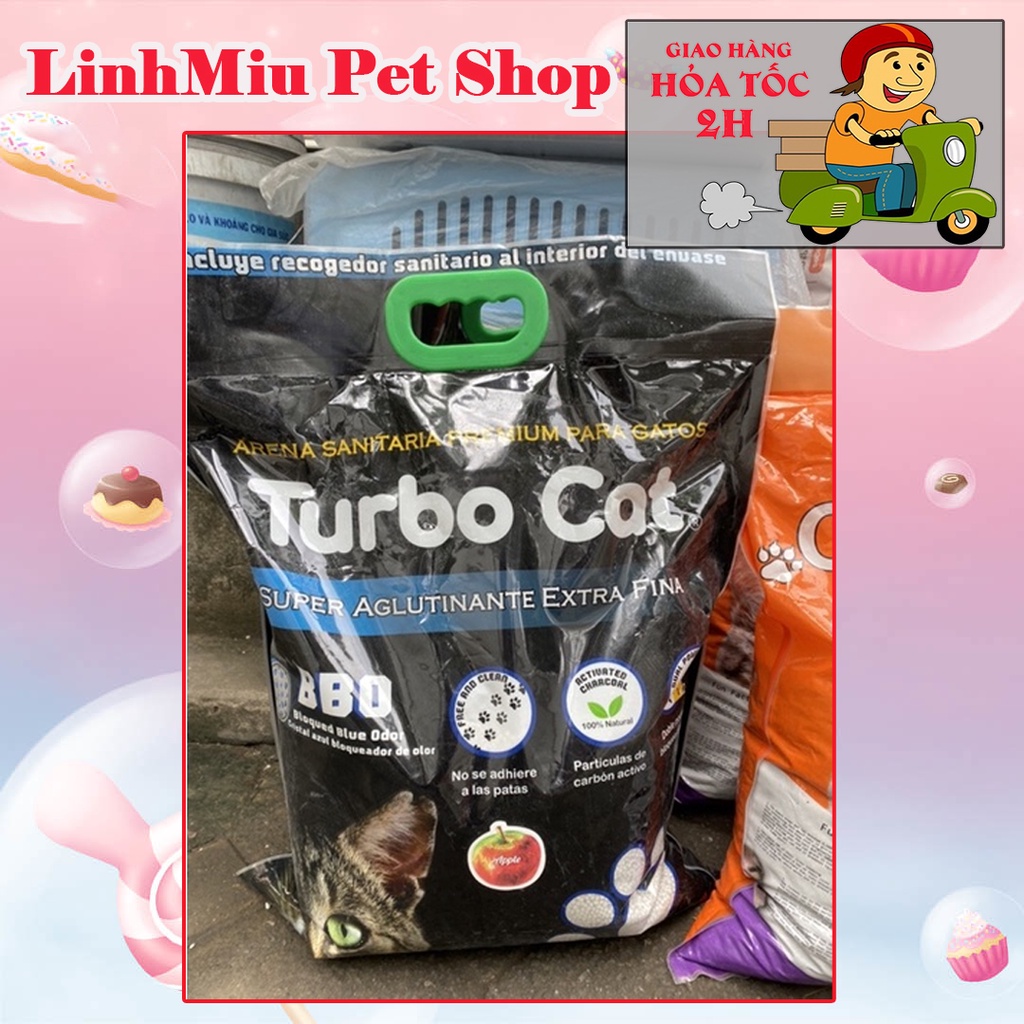 Cát vệ sinh cao cấp cho mèo Turbo Cat - Túi 20L