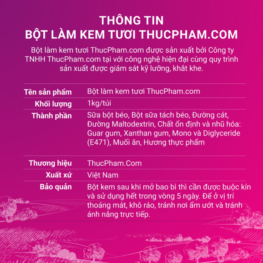 Bột làm kem tươi thucpham.com đủ vị - túi 1kg - hương vị tự nhiên - ảnh sản phẩm 7