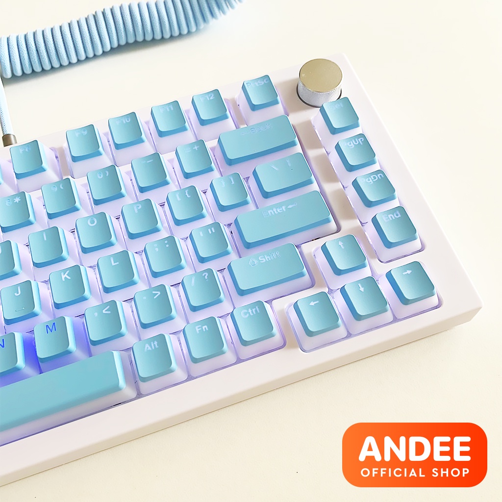 Keycap Pudding nút bàn phím PBT xuyên LED 130 phím nhiều màu cho bàn phím cơ
