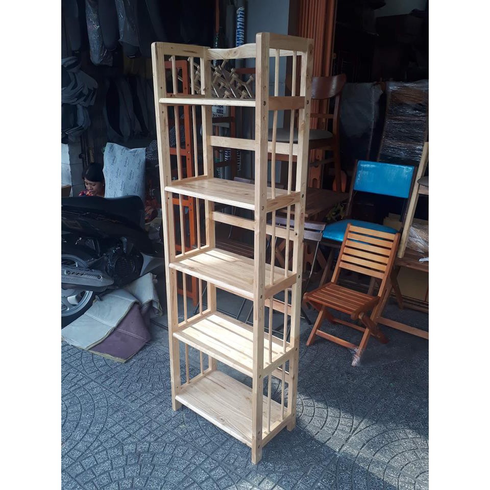 ✨SHIP 0Đ✨Kệ Sách Gỗ 5 Tầng 50cm Gỗ Thịt Tự Nhiên siêu hot