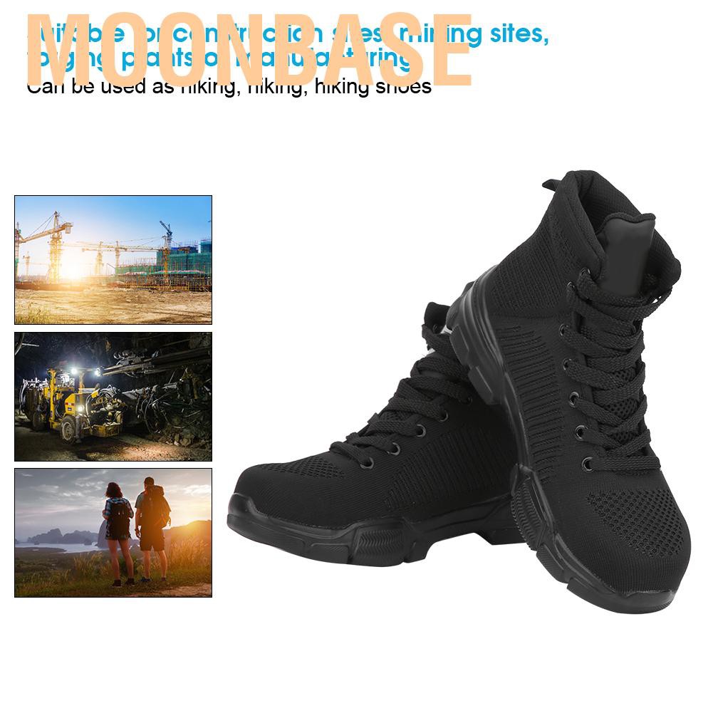 Moonbase Mens High-Top Safety Shoes Wook Boots Steel Toe Trainers Sneakers Lightweight SS