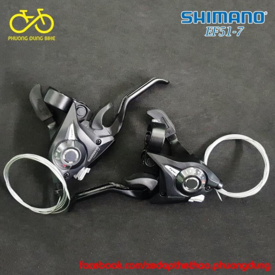 Tay đề xe đạp Shimano ST-EF51-7  3x7 Speed