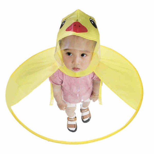 Áo mưa trùm đầu hình gà con dễ thương xinh xắn
