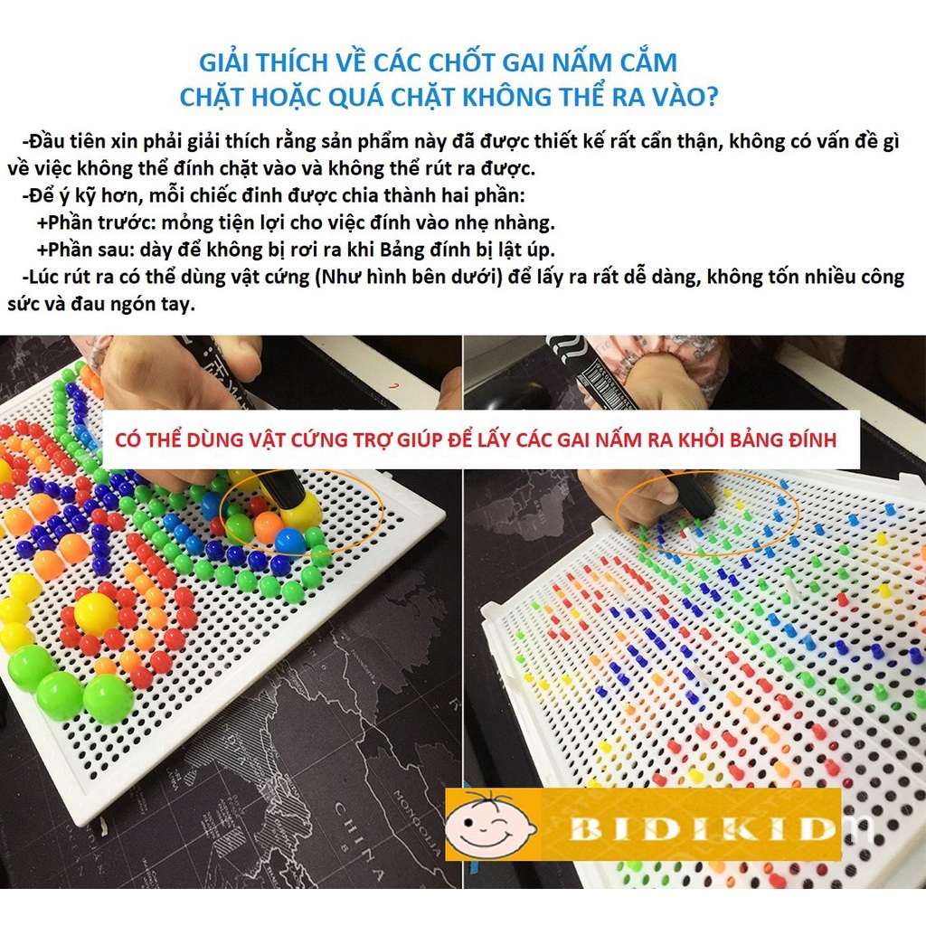 Đồ chơi lắp ráp xếp hình sáng tạo cho bé 296 chi tiết hình nấm