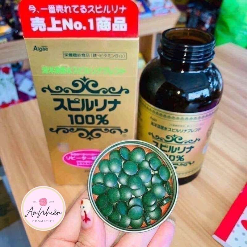 [ CHÍNH HÃNG ] Tảo Xoắn HỘP TEM ĐỎ 2200 VIÊN Spirulina Nhật Bản - Thanh lọc cơ thể tăng cường sức khỏe