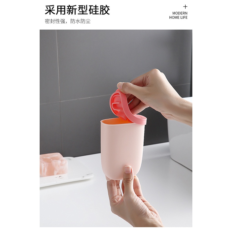 Simple Nordic silicone travel home portable travel soap box with lid creative soap box toilet soap box