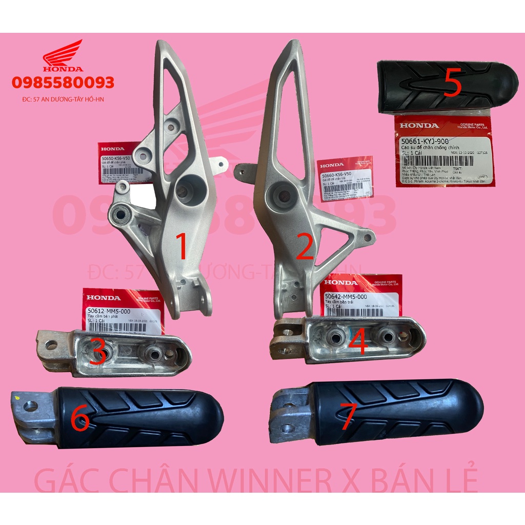 Giá đỡ để chân xe winner x