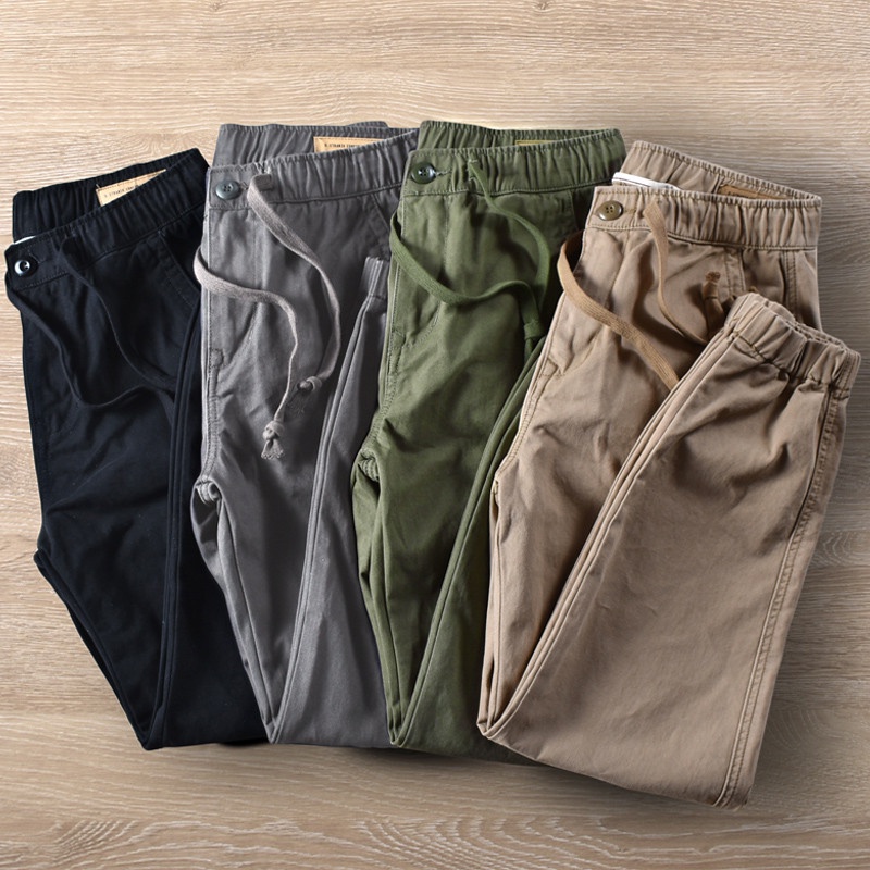 Quần túi hộp dáng rộng chất lượng cao thời trang Nhật Bản size lớn M-3XL tùy chọn màu sắc