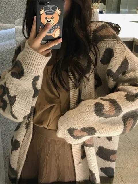 [Sẵn đen] Áo khoác len da báo ullzang | BigBuy360 - bigbuy360.vn