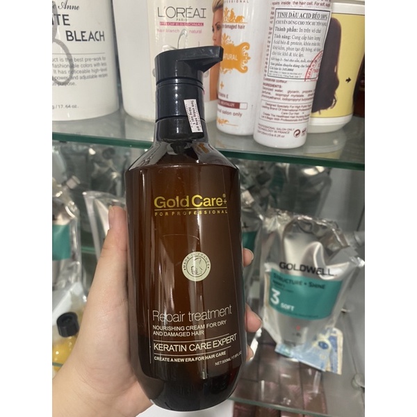 kem hấp ủ phục hồi tóc hư tổn Gold_Care
