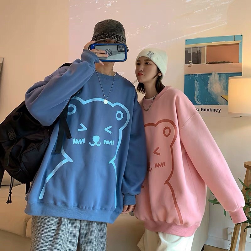 [RẺ VÔ ĐỊCH] Áo Sweater Nỉ Cottong Tay Bồng Gấu Bear MI